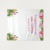 アロハ卒業ルアウ(ハワイ式宴会)クラス2024背景 タペストリー (正面(横))