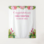 アロハ卒業ルアウ(ハワイ式宴会)クラス2024背景 タペストリー (正面)