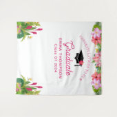 アロハ卒業ルアウ(ハワイ式宴会)クラス2024背景 タペストリー (正面(横))