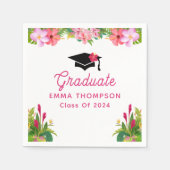 アロハ卒業ルアウ(ハワイ式宴会)クラスOf 2024 スタンダードカクテルナプキン (正面)