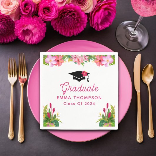 アロハ卒業ルアウ(ハワイ式宴会)クラスOf 2024 スタンダードカクテルナプキン