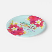 アロハ卒業生のハワイのルアウ（ハワイ式宴会）のプレート ペーパープレート (アングル)