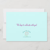 アロハ卒業生の卒業のルアウ（ハワイ式宴会）の花柄のパーティの招待状 招待状 (裏面)