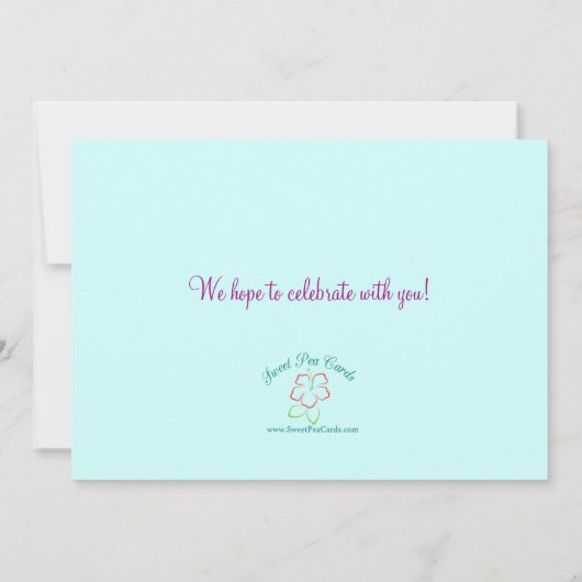 アロハ卒業生の卒業のルアウ（ハワイ式宴会）の花柄のパーティの招待状 招待状 (裏面)