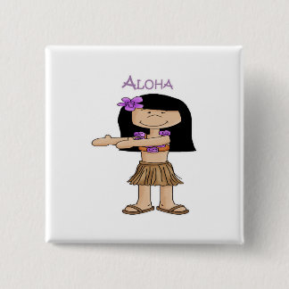アロハ女の子 缶バッジ