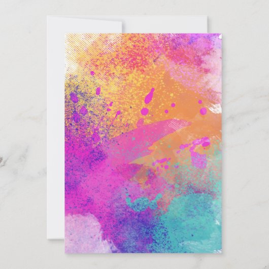 アロハ子供の誕生日 招待状 (裏面)