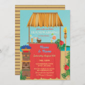 アロハ引っ越し祝いパーティーティキニューホームルアウ(ハワイ式宴会)招待状 招待状 (正面/裏面)