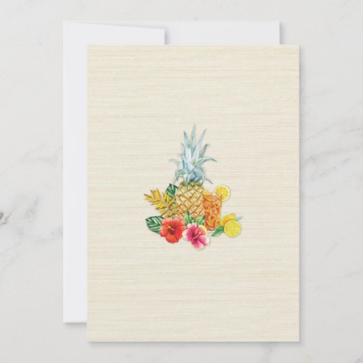 アロハ引っ越し祝いパーティールアウ(ハワイ式宴会)ティキニューホーム招待状 招待状 (裏面)