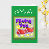 アロハ恋しく思（あなた）カード カード (黄色い花)