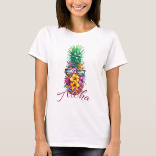 アロハ感じスピリットハワイアンパイナップル Tシャツ