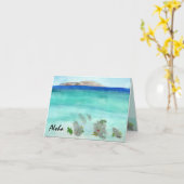 アロハ挨拶状、南マウイの絵画は住んでいます カード (黄色い花)