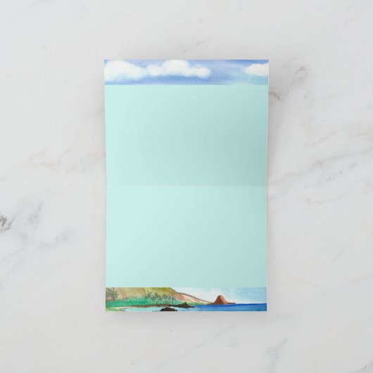 アロハ挨拶状、南マウイの絵画は住んでいます カード (内部)