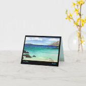 アロハ挨拶状、南マウイの絵画は住んでいます カード (黄色い花)