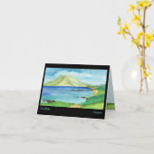 アロハ挨拶状、南マウイの絵画は住んでいます カード (黄色い花)