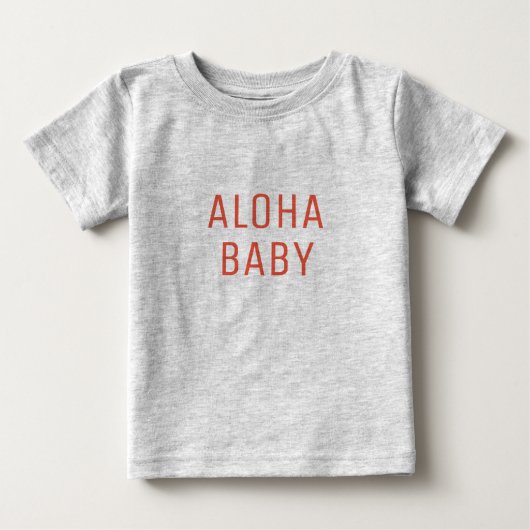 アロハ文字デザインなベビー ベビーTシャツ (正面)
