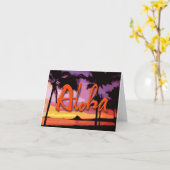 アロハ日没Notecard カード (黄色い花)