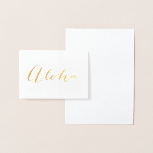 アロハ書道金箔文房具ノートカード 箔カード (ディスプレー)