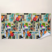 アロハ楽園のハワイのヴィンテージの郵便はがき ビーチタオル (正面)