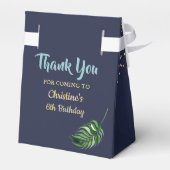 アロハ水彩熱帯パイナップルネイビーブルー フェイバーボックス (裏面サイド)