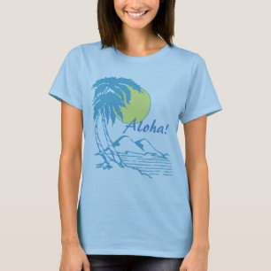 アロハ熱帯ハワイのデザイン Tシャツ