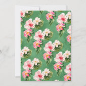 アロハ熱帯パイナップルベビーシャワーの招待 招待状 (裏面)