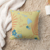 アロハ熱帯パターン クッション (ブランケット)