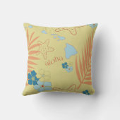 アロハ熱帯パターン クッション (裏面)