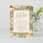 アロハ熱帯フローラの赤ちゃんシャワー 招待状 (スタンド正面)
