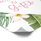 アロハ熱帯フローラ誕生日カードとギフト ポスター (角)