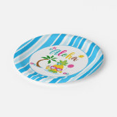 アロハ熱帯ルアウ(ハワイ式宴会)のパーティー ペーパープレート (アングル)