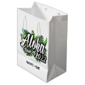 アロハ熱帯ルアウ（ハワイ式宴会）2022年卒業パーティーのクラス ミディアムペーパーバッグ (正面アングル)