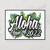 アロハ熱帯ルアウ（ハワイ式宴会）2022年卒業パーティー インビテーションポストカード (正面)