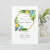 アロハ熱帯夏お祝いの写真 招待状 (スタンド正面)