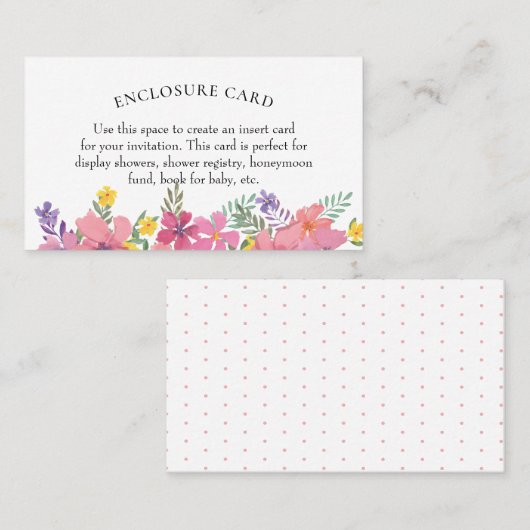 アロハ熱帯花シャワーエンクロージャカード 名刺 (正面/裏面)