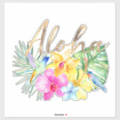 アロハ熱帯葉花 シール (シート)
