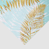 アロハ熱帯金ゴールドの金属ホイルの水のシュロの葉 薄葉紙 (詳細)