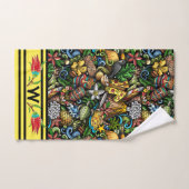 アロハ熱帯風呂タオルセット バスタオルセット (ハンドタオル)