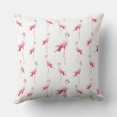 アロハ熱帯鳥フラミンゴ模様 クッション (裏面)