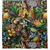 アロハ熱帯 シャワーカーテン (正面)