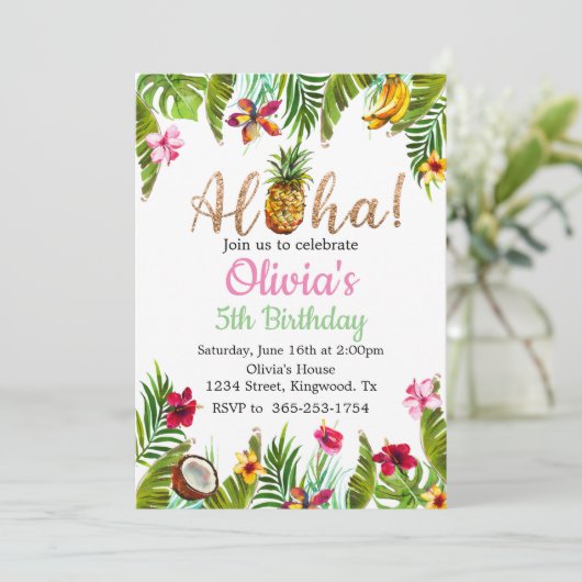 アロハ熱帯 招待状 (スタンド正面)