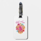 アロハ熱帯Honuのウミガメ ラゲッジタグ (裏面縦)