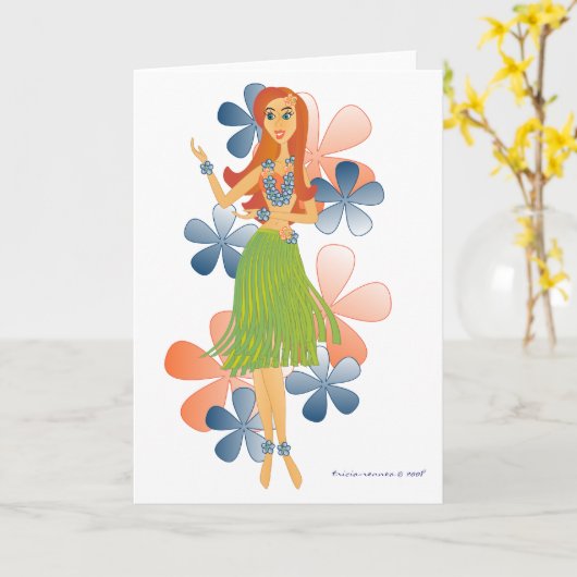 アロハ特別な要求 カード (黄色い花)