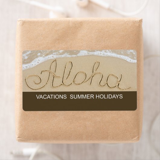 アロハ砂文字 ラベル (インサイチュ)