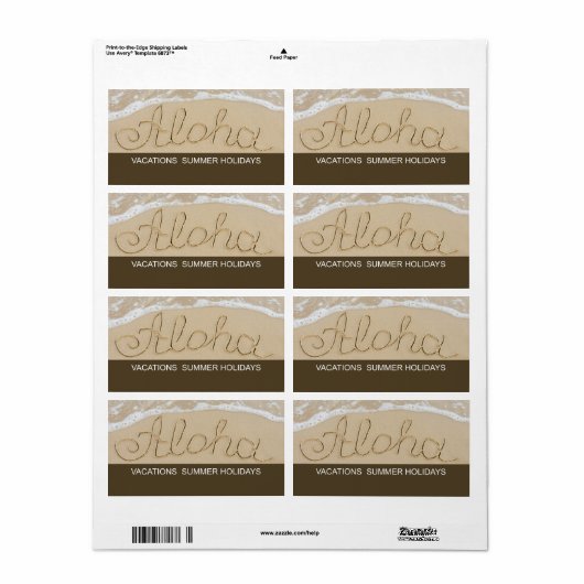 アロハ砂文字 ラベル (フルシート)