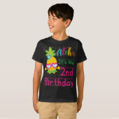 アロハ私の2回目の誕生日ハワイのサングラスフルーツ Tシャツ (正面フル)
