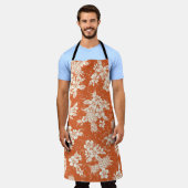 アロハ精神：ハイビスカス – パイナップル調和。 エプロン (着用した状態)
