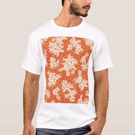 アロハ精神：ハイビスカス – パイナップル調和。 Tシャツ (正面)