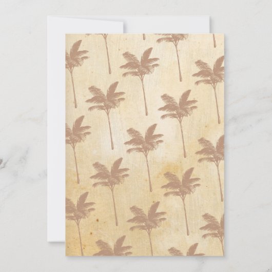 アロハ結婚周年記念トロピカルヴィンテージ招待状 招待状 (裏面)