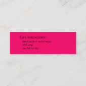 アロハ花のテーマの取り扱い表示 スキニー名刺 (裏面)