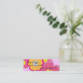 アロハ花のテーマの取り扱い表示 スキニー名刺 (スタンド正面)